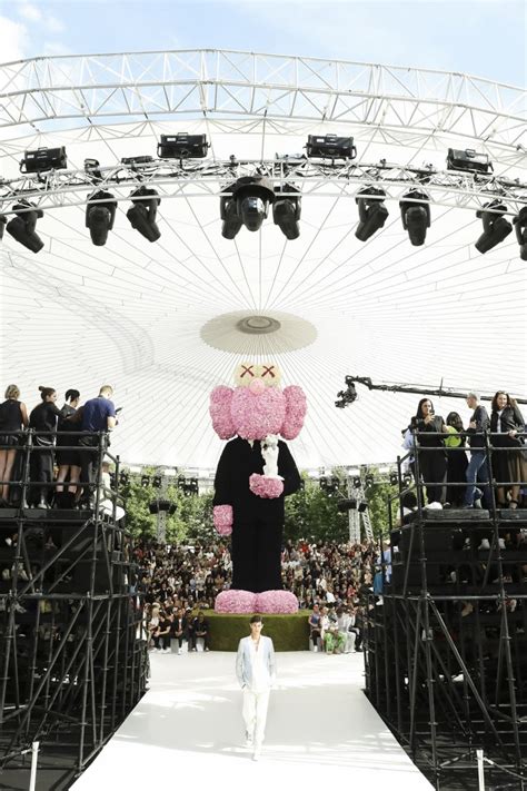 kaws dior fashion show